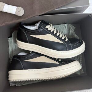 Rick Owens Black and White Men's Sneakers